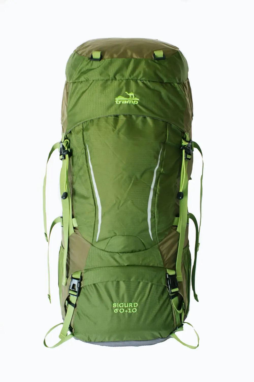 Рюкзак туристический Tramp Sigurd 60/10 л 70х30х26 см Зеленый (UTRP-045-green) - фото 1