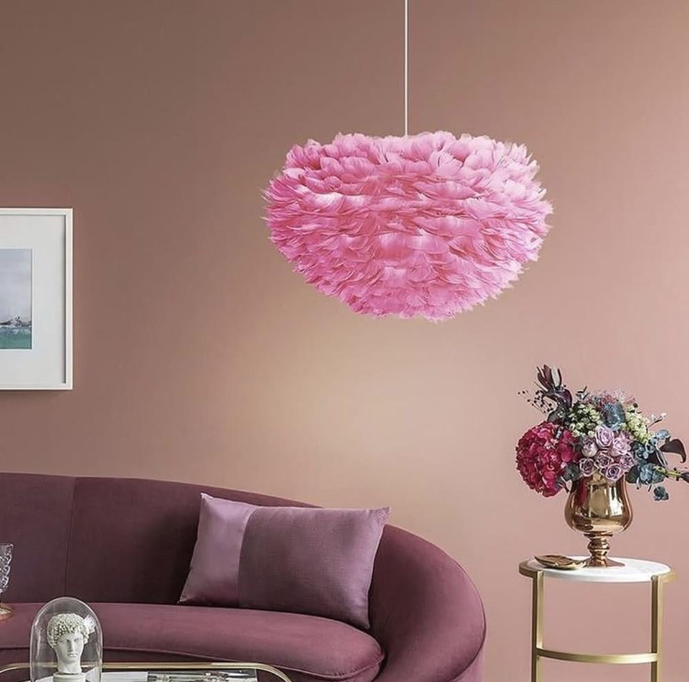 Светильник с натуральными перьями Ø 40 см Розовый (AS 136-400 PK)