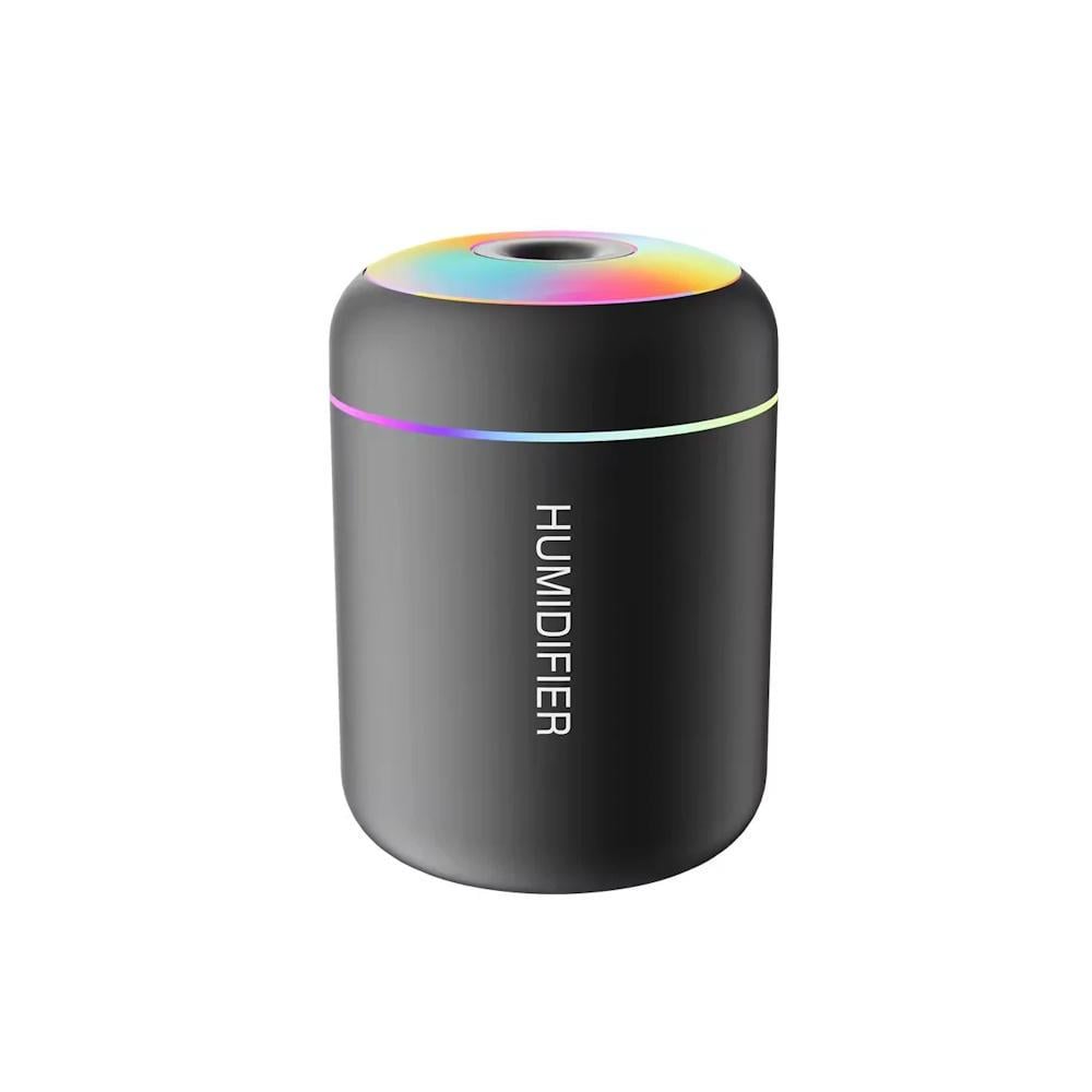 Зволожувач повітря-аромадифузор Humidifier з RGB-підсвічуванням USB Чорний (3000004744)
