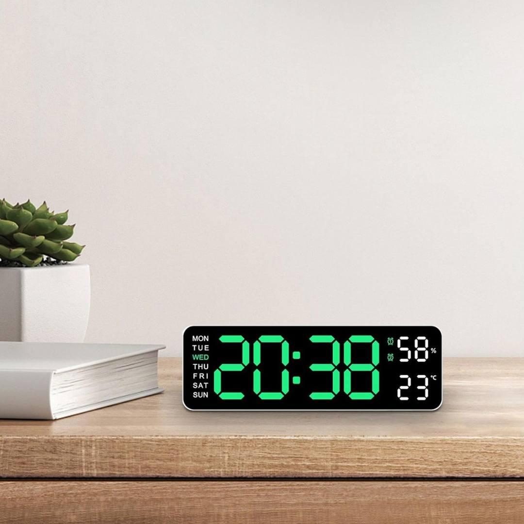 Годинник настільний/настінний електронний Bodasan з зеленими LED цифрами з термометром і будильником (CL01) - фото 8 Годинник настільний/настінний електронний Bodasan з зеленими LED цифрами з термометром і будильником (CL01) - фото 8