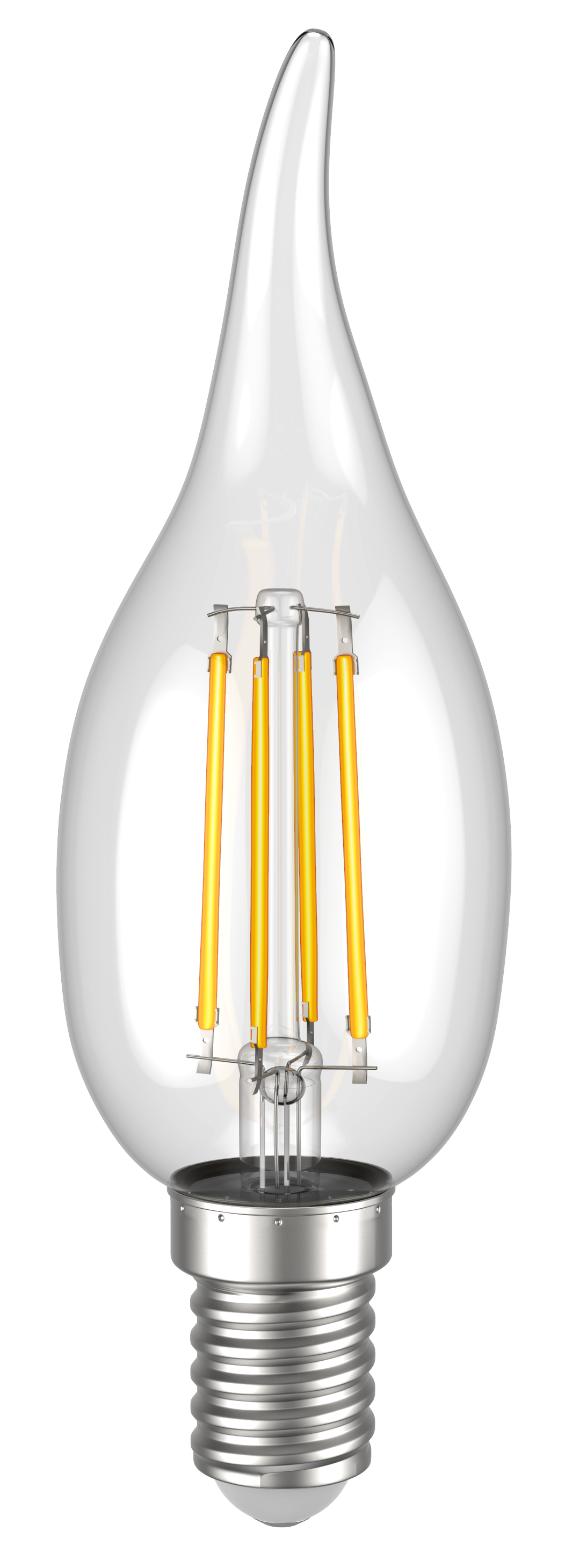 Лампа светодиодная филаментная УЕК C35 свеча 5V 220W 600lm 3000К E14 35х123 мм (LLF-CB35-5-230-30-E14-CL) - фото 2 Лампа светодиодная филаментная УЕК C35 свеча 5V 220W 600lm 3000К E14 35х123 мм (LLF-CB35-5-230-30-E14-CL) - фото 2