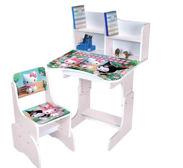 Парта детская Bambi с полкой и стулом Hello Kitty (N 2071-19B-7) Парта детская Bambi с полкой и стулом Hello Kitty (N 2071-19B-7)