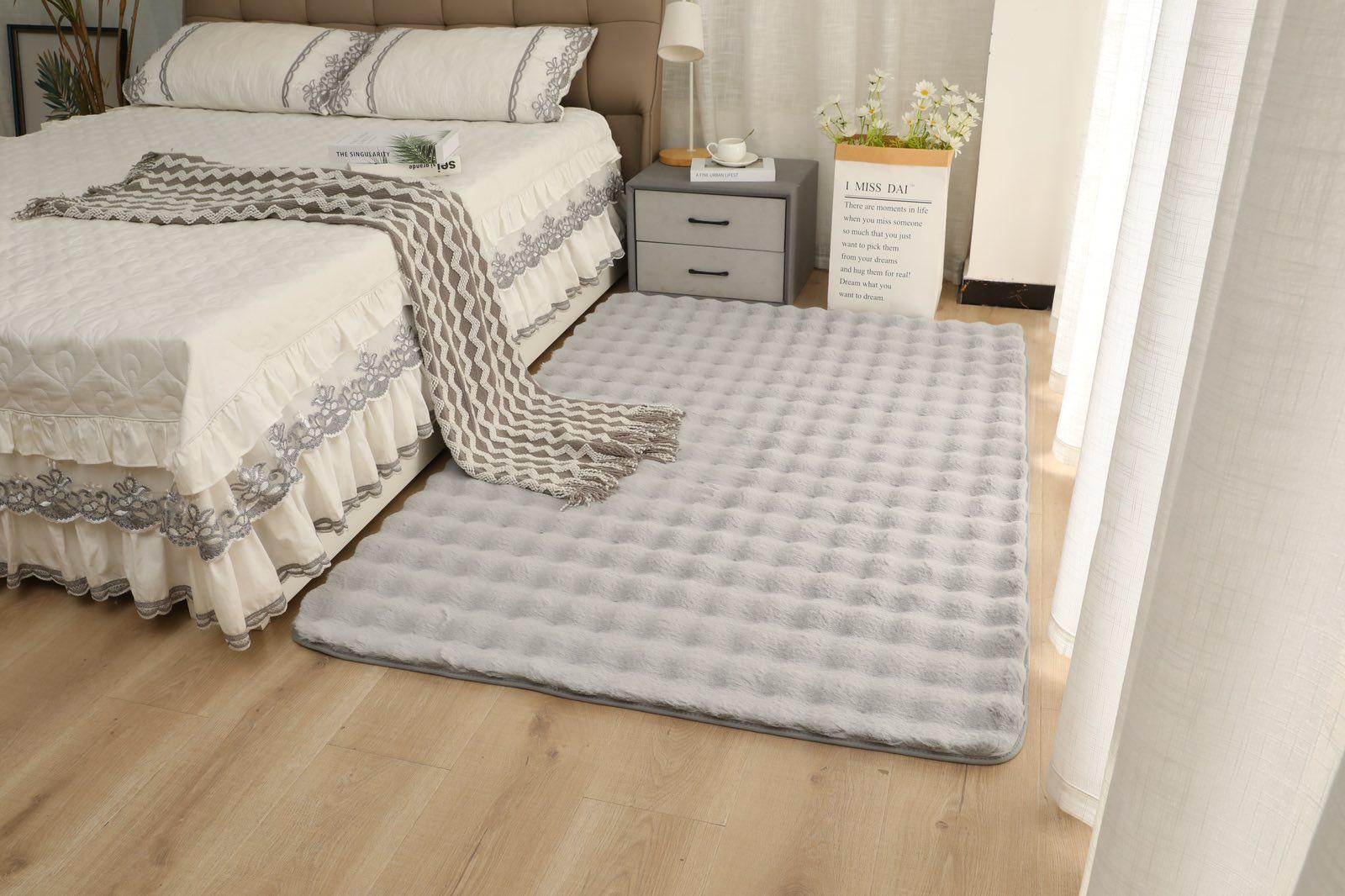 Килимок хутряний Colorful Home Шиншила 60х90 см Сірий (15206952)