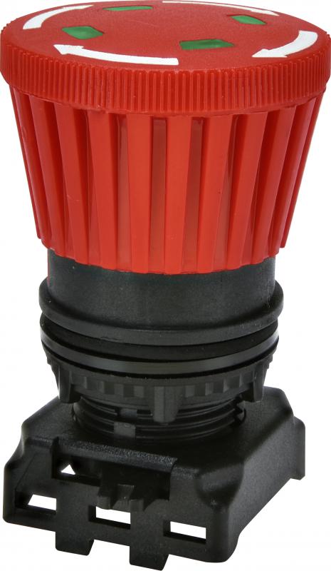 Кнопка управления Грибок ETI EGM-MI-T 22 мм с подсветкой отключение поворотом Красный (4771613)