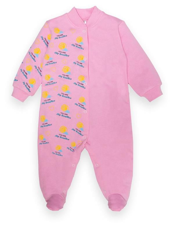 Комбинезон детский хлопковый для девочки Gabbi КВ-22-2-11 74 см Розовый (13292)