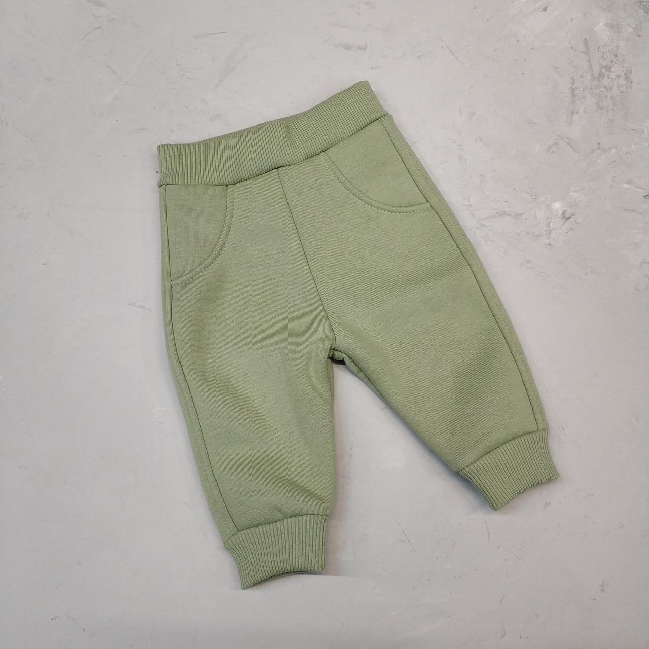 Брюки детские с начесом DreamKid 68 см Оливковый (2363641930)