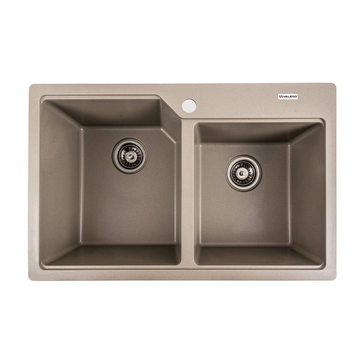Мойка гранитная Valeso Harmony 780х500 врезная прямоугольная Титан матовый (PLTM-SP000047508)