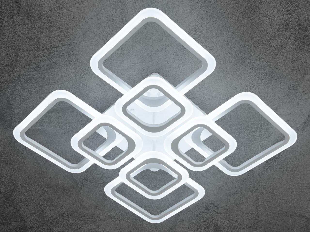 Люстра LED в спальню с пультом A8060-4+4WHDIM-LS 110W на 14 м2 Белый (2403844143) - фото 4 Люстра LED в спальню с пультом A8060-4+4WHDIM-LS 110W на 14 м2 Белый (2403844143) - фото 4