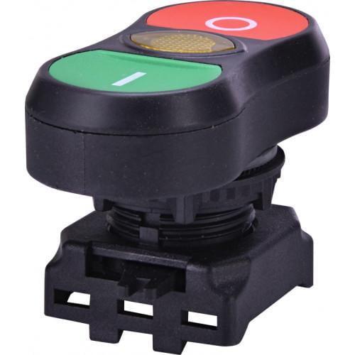 Кнопка-модуль сдвоенная ETI EGTI-Y с подсветкой on/off Желтый (4771392)