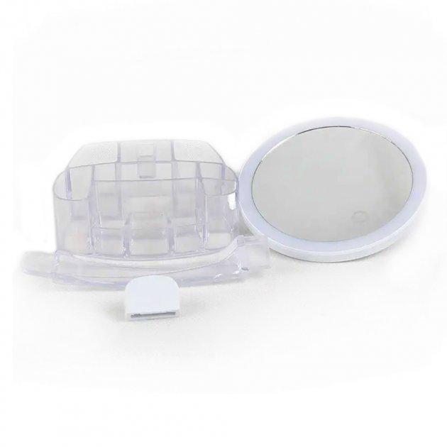 Дзеркало кругле XH-086 з LED підсвічуванням та органайзером (14825) - фото 6 Дзеркало кругле XH-086 з LED підсвічуванням та органайзером (14825) - фото 6