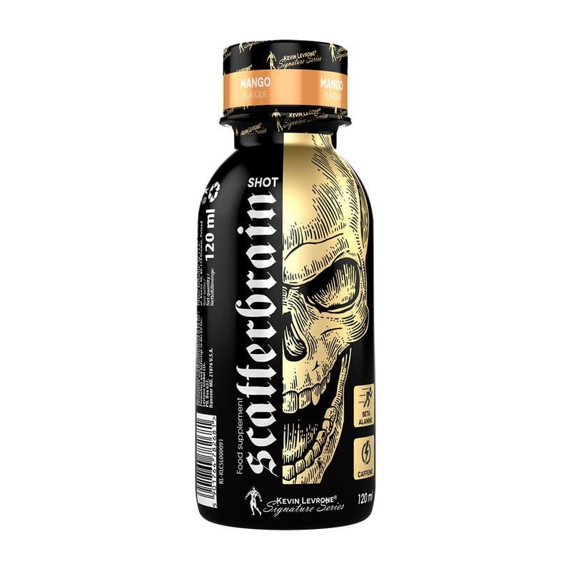 Передтренувальний шот з кофеїном і таурином Kevin Levrone Scatterbrain Shot 120 мл Екзотик