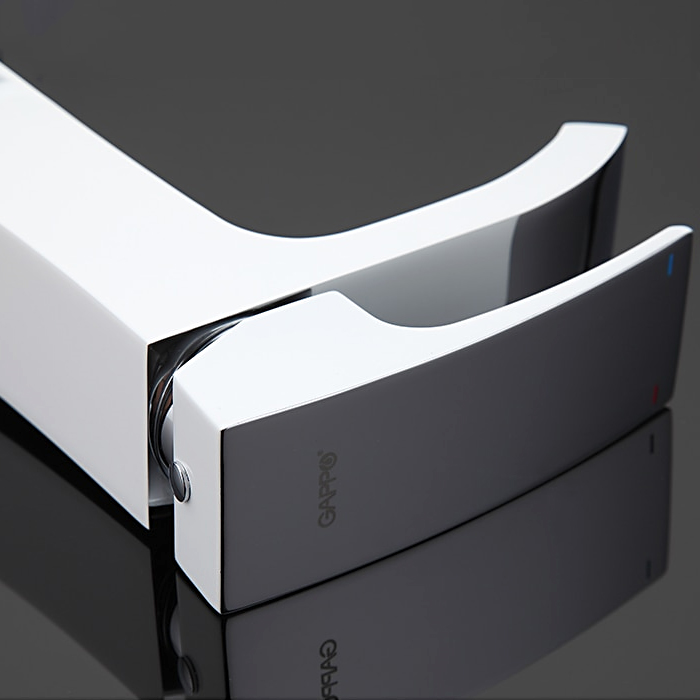 Смеситель для умывальника Gappo G1007-8 Белый/Хром (1033990) - фото 5