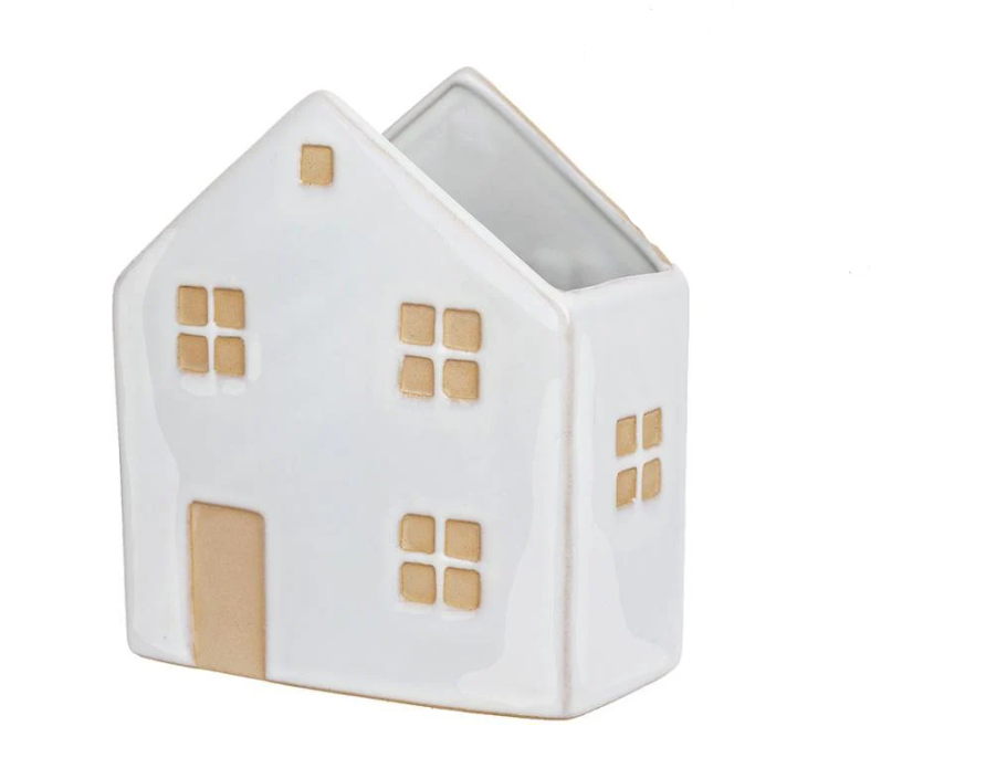 Ваза для цветов и декора керамическая старый Город 15х8х16см