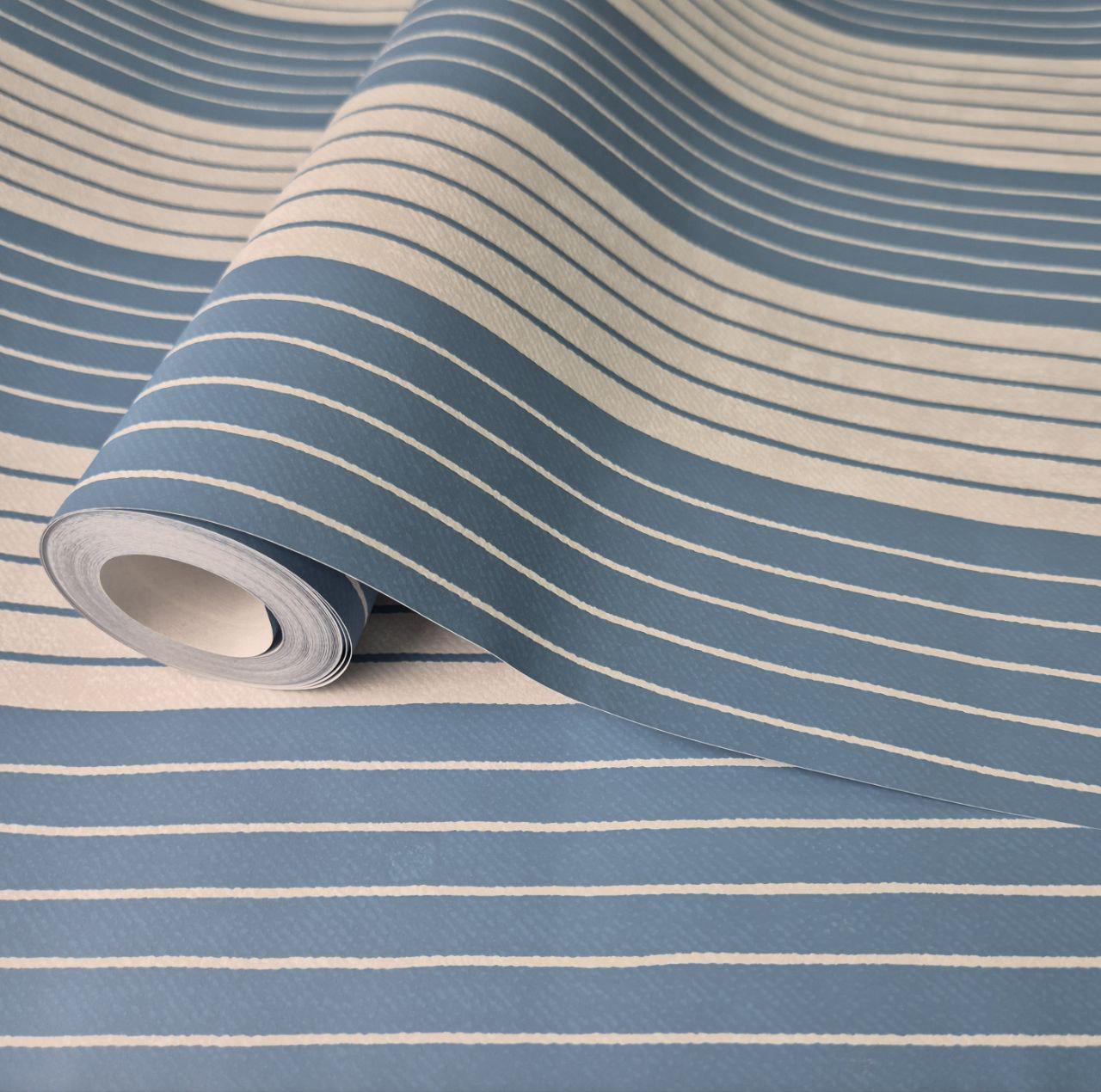 Обои виниловые Marburg 51609 однотонные для спальни/гостиной/кухни 0,53x10,05 м Бело-Голубой (2729774525)