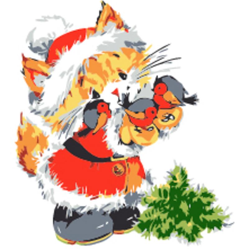 Картина по номерам Strateg Премиум Лисичка 30х30 см (ES219)