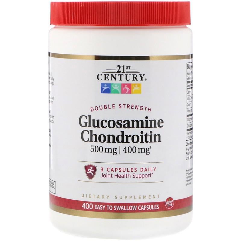 Для суставов и связок 21st Century Glucosamine / Chondroitin Double Strength 500 мг / 400 мг 400 капсул