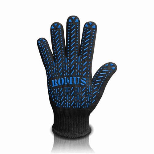 Перчатки трикотажные с ПВХ вкраплением Romus 6-нитка 2 шт. Черный (8611R)