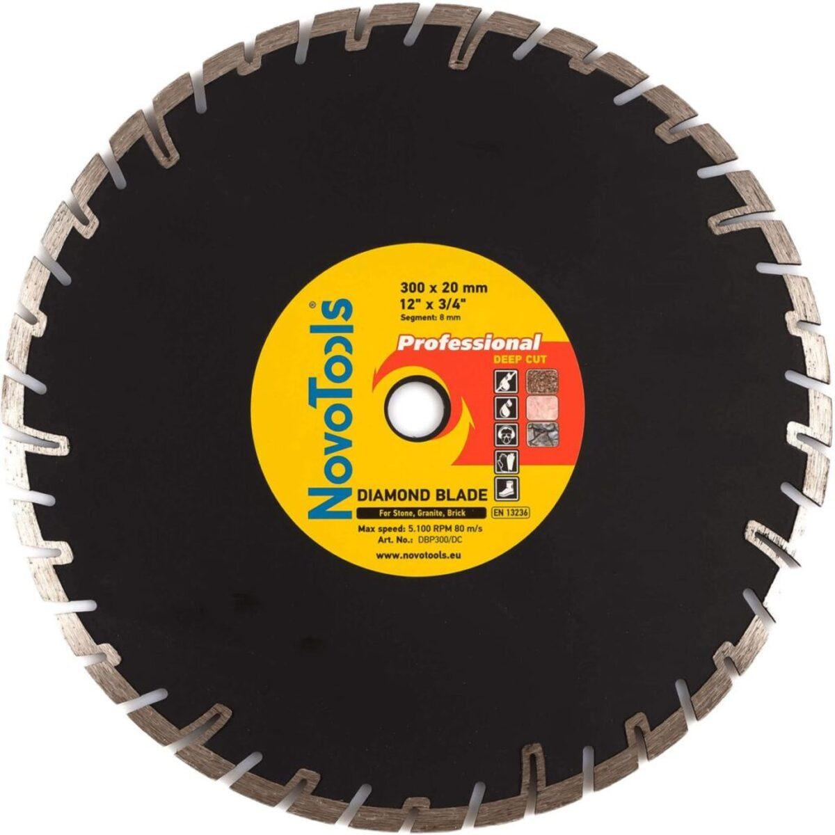Диск алмазный сегментный NovoTools Professional deep cut 300 мм 8х20 мм (434874)
