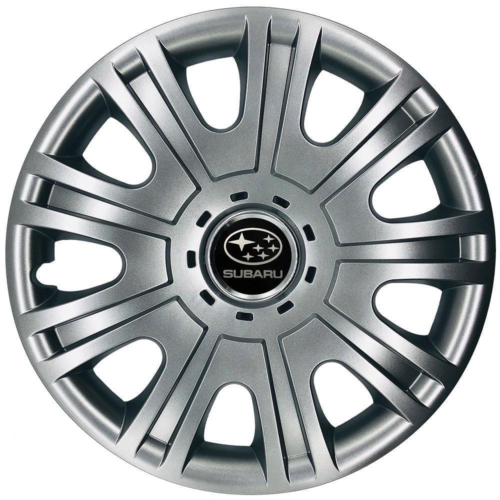 Колпаки SJS 319 с логотипом Subaru R15 4 шт. Серебристый (2654558331)