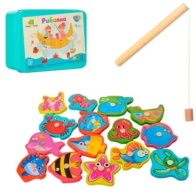 Деревянная игрушка Магнитная рыбалка (MD 0950-57)