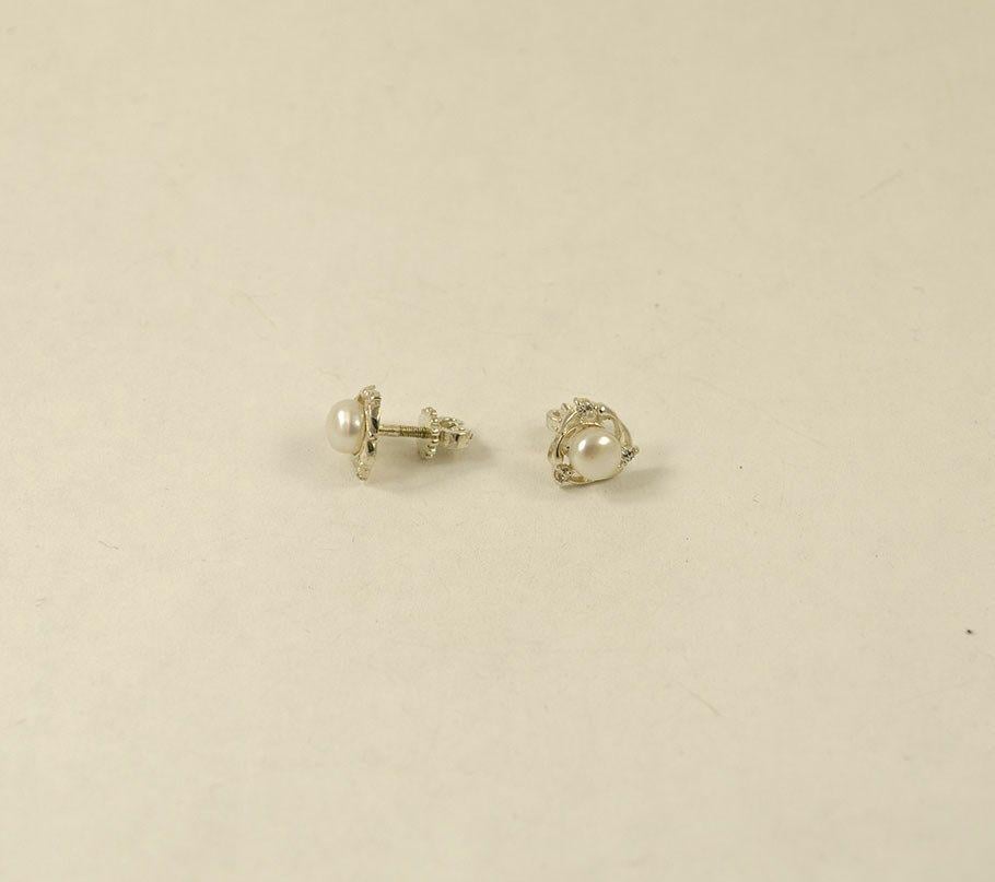 Пусеты с жемчугом Maxi Silver 6899 (86899)