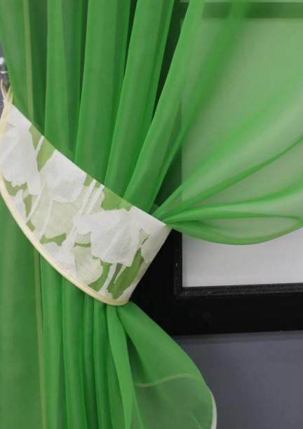 Занавеска на кухню 290х170 см Зеленый/Белый (084к 52-0965) - фото 2 Занавеска на кухню 290х170 см Зеленый/Белый (084к 52-0965) - фото 2