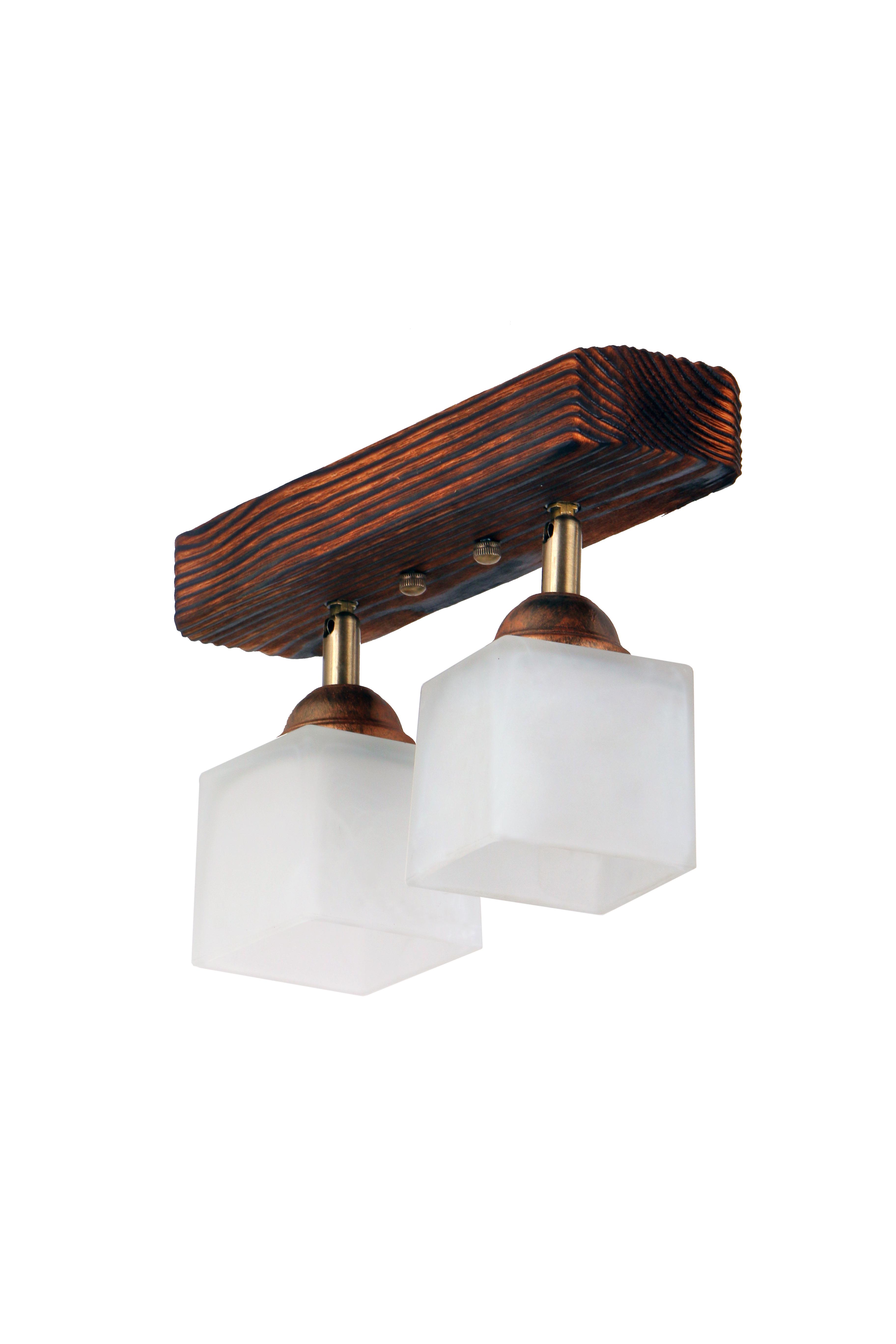 Люстра дерев'яна Sirius темний випал на 2 плафони (S7063/2)