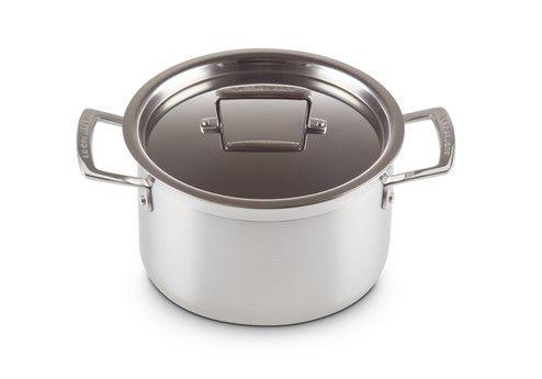 Кастрюля Le Creuset 2,3 л нержавеющая сталь с крышкой Chrome (96200618001000) - фото 2