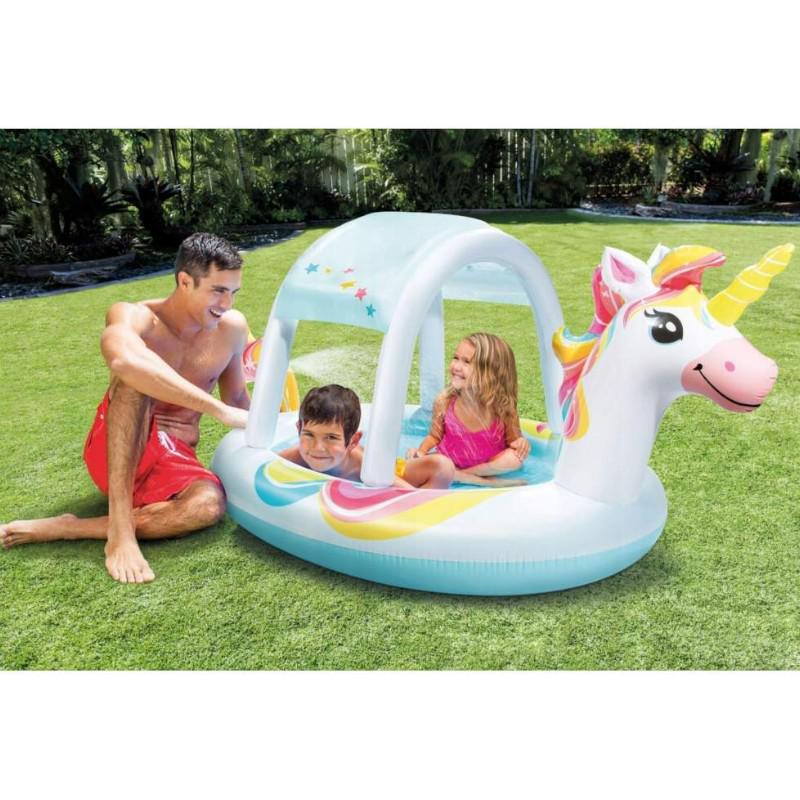 Бассейн детский надувной Intex 58435 с навесом Единорог (SD4502) - фото 4