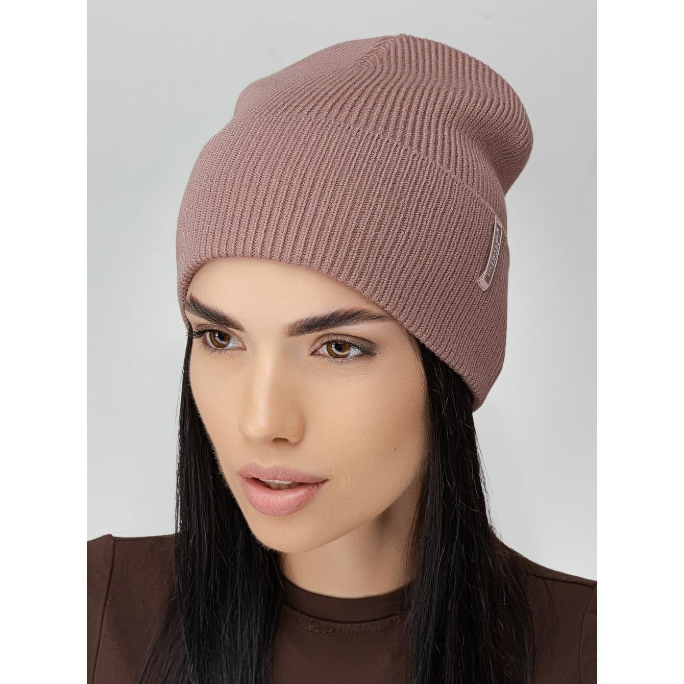 Шапка шерстяная Leks ОРИОН утепленная флисом с отворотом One Size Мокко (311283)