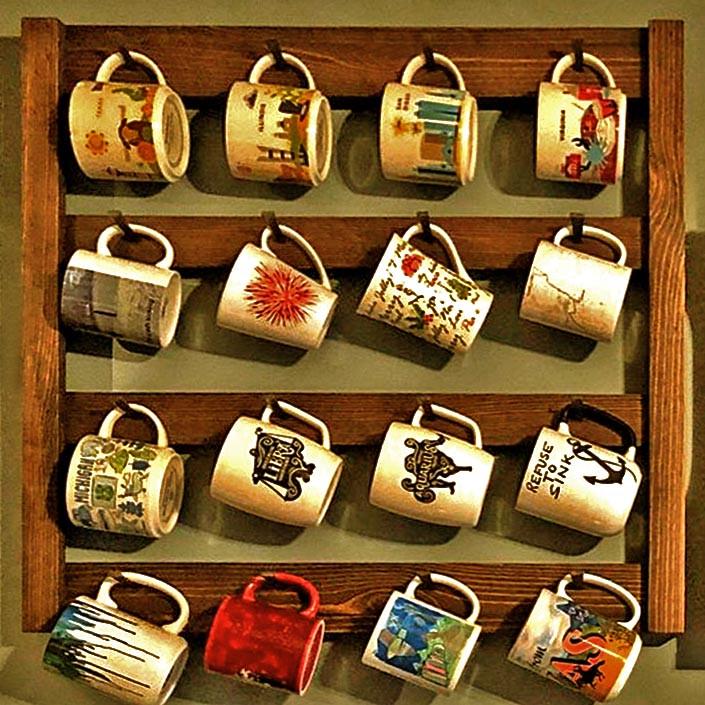 Органайзер для кружек из дерева Гюмри Латте (СДК-000216)