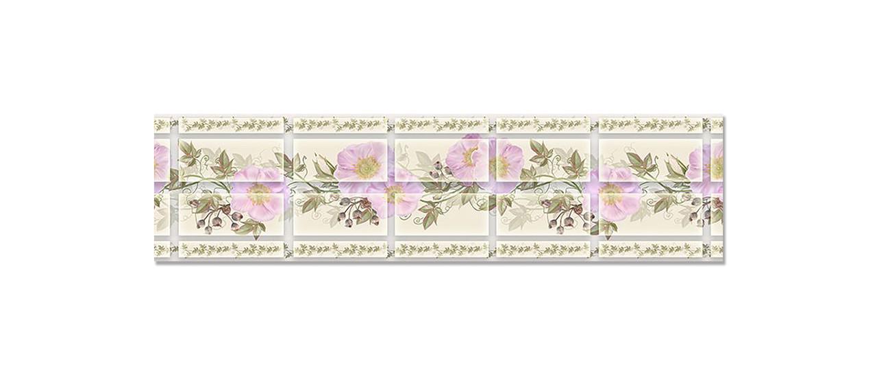 Наліпка вінілова на кухню Zatarga Велика Плитка/Мальви 650х2500 мм (1274514089)