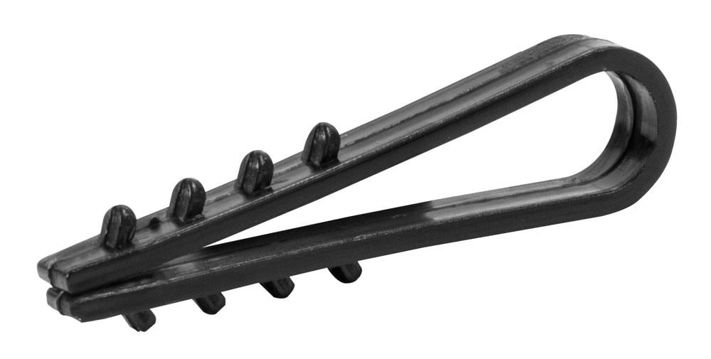 Дюбель-хомут E.NEXT e.metiz.dowel.fir.black.6 Ø6 мм для круглого дроту ПВХ 100 шт. Чорний (m0080033)