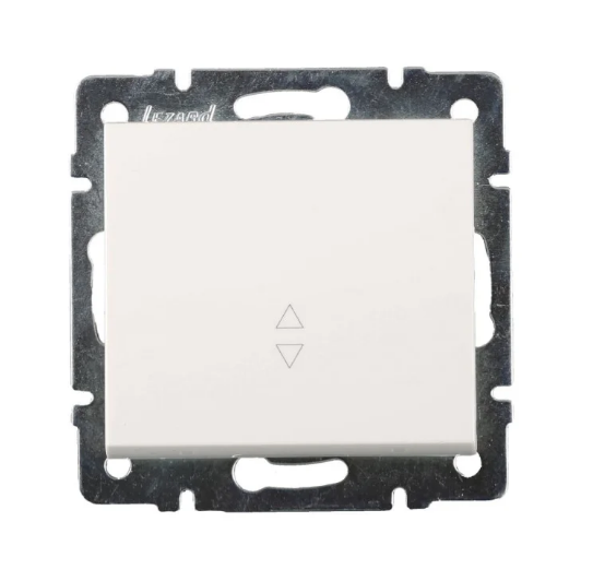 Вимикач одноклавішний Lezard Rain прохідний Білий (26526296)