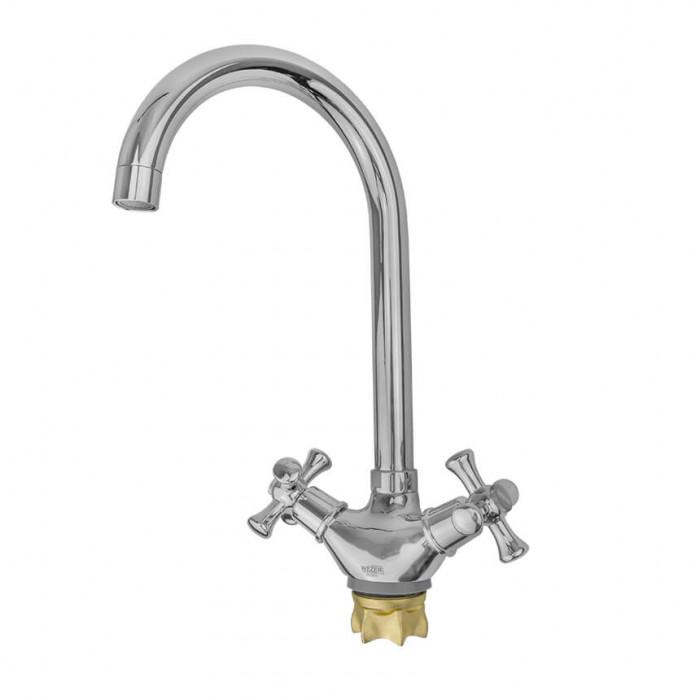 Смеситель для кухни Wezer TLA4-827 1036576 двухвентильный Хром (102244)