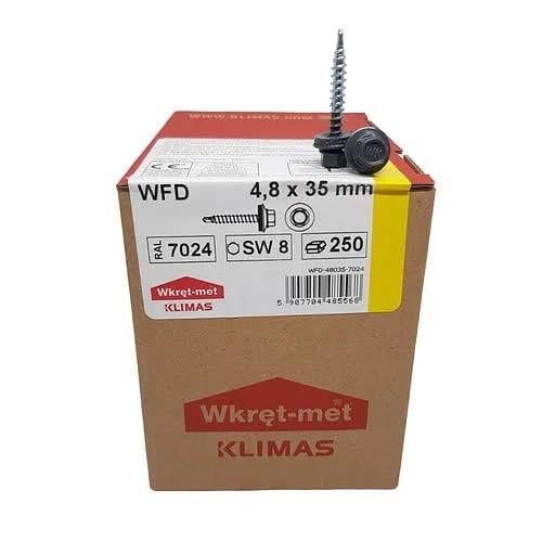 Саморез Wkret-Met для крепления металлического профиля к деревянным конструкциям 250 шт. SDF 4.8x35 (7024)