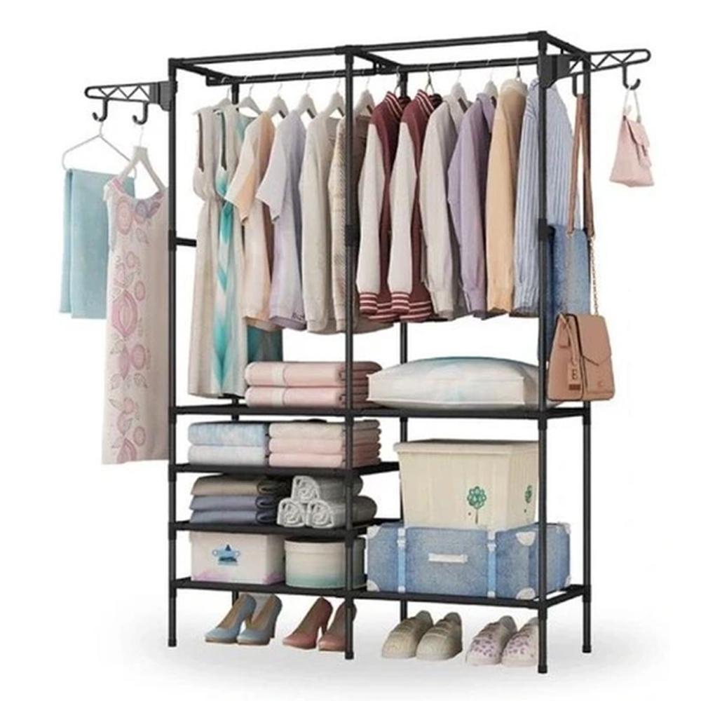 Стойка для одежды и обуви Clothes Shelf Rack CR-04 Черный (SS-05) - фото 3