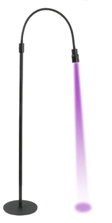 Лампа гибкая напольная UV-5 для сушки ногтей и наращивание ресниц 5 Вт Черный