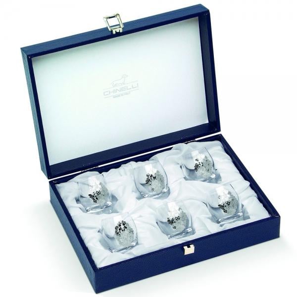 Набір чарок для горілки Chinelli 2218300 6 шт. Silver