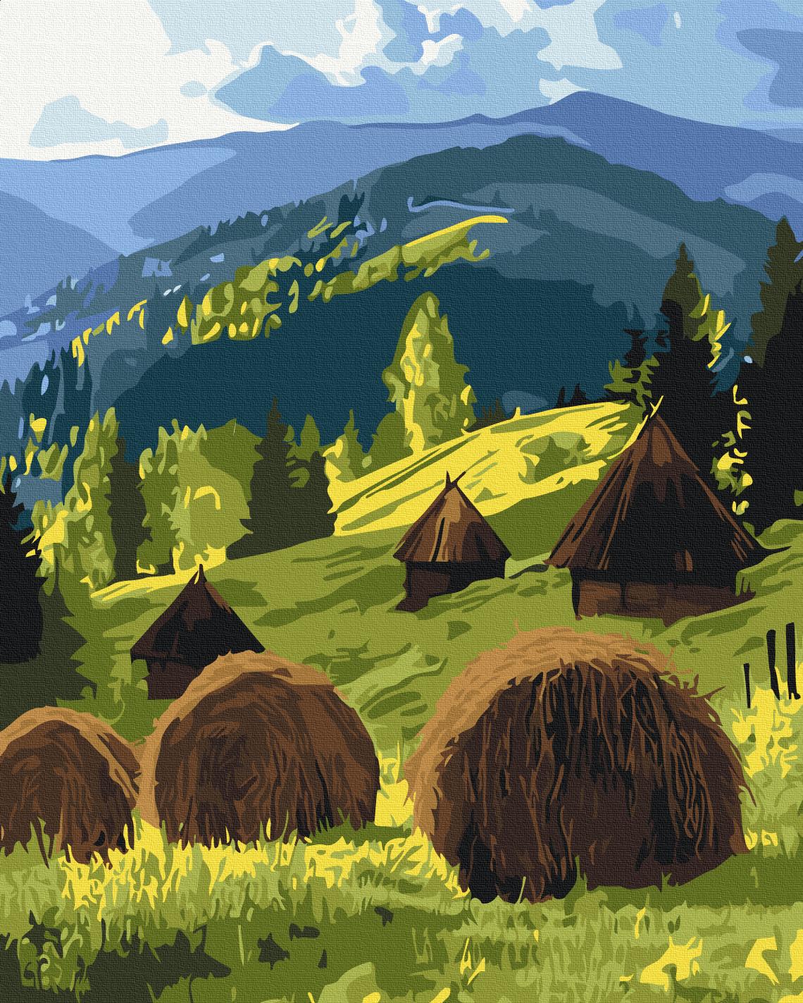 Картина по номерам Brushme Солнце над долиной 40x50 см (BS54380)