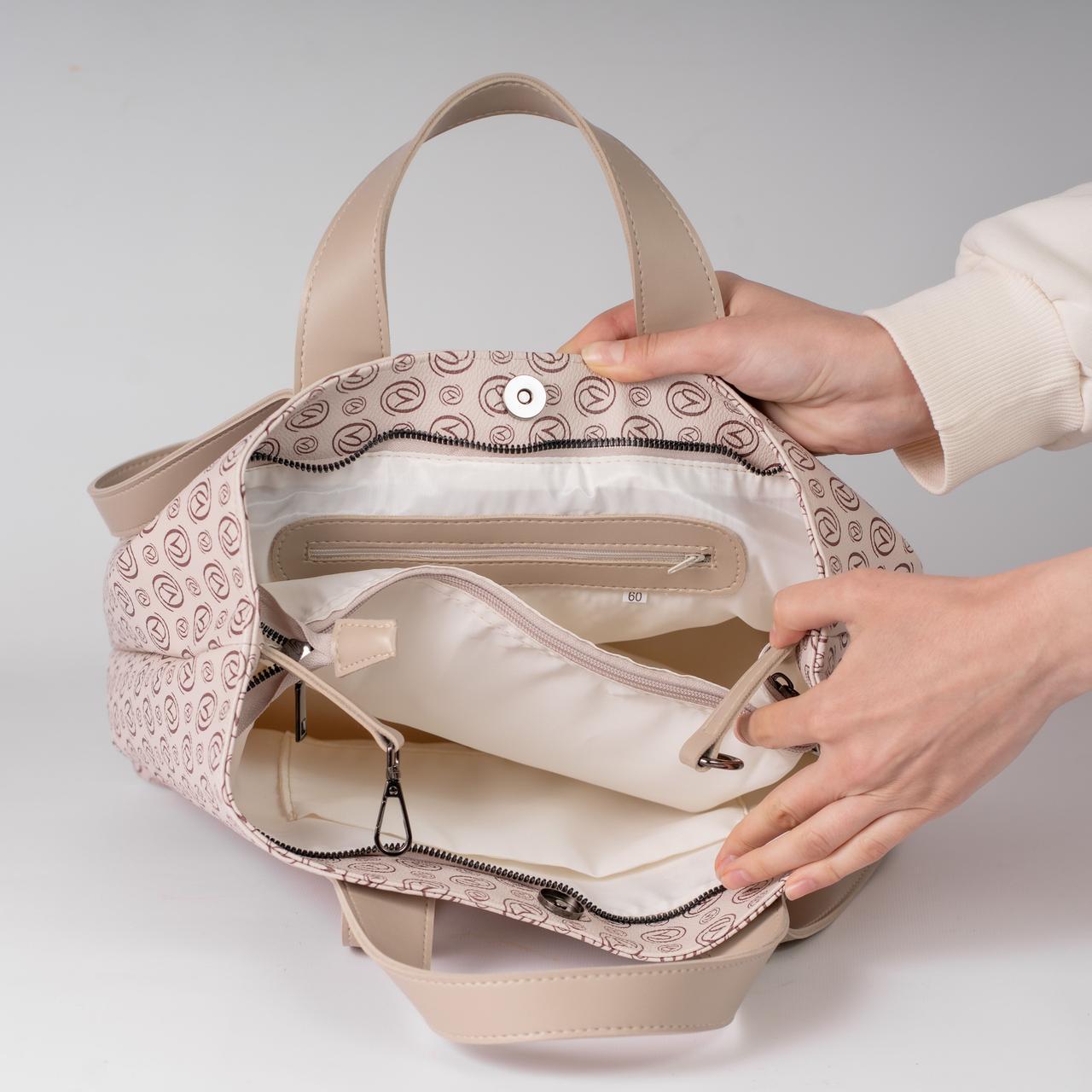 Сумка женская тоут XENIA № 29-24 Бежевый - фото 5 Сумка женская тоут XENIA № 29-24 Бежевый - фото 5