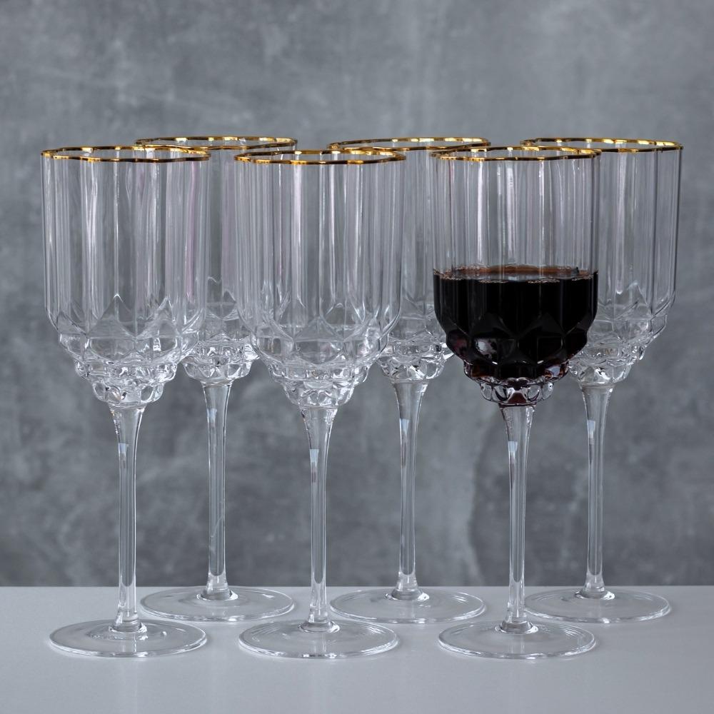 Набор бокалов стеклянных Золотая лоза 6 шт. 380 мл (9118-006)