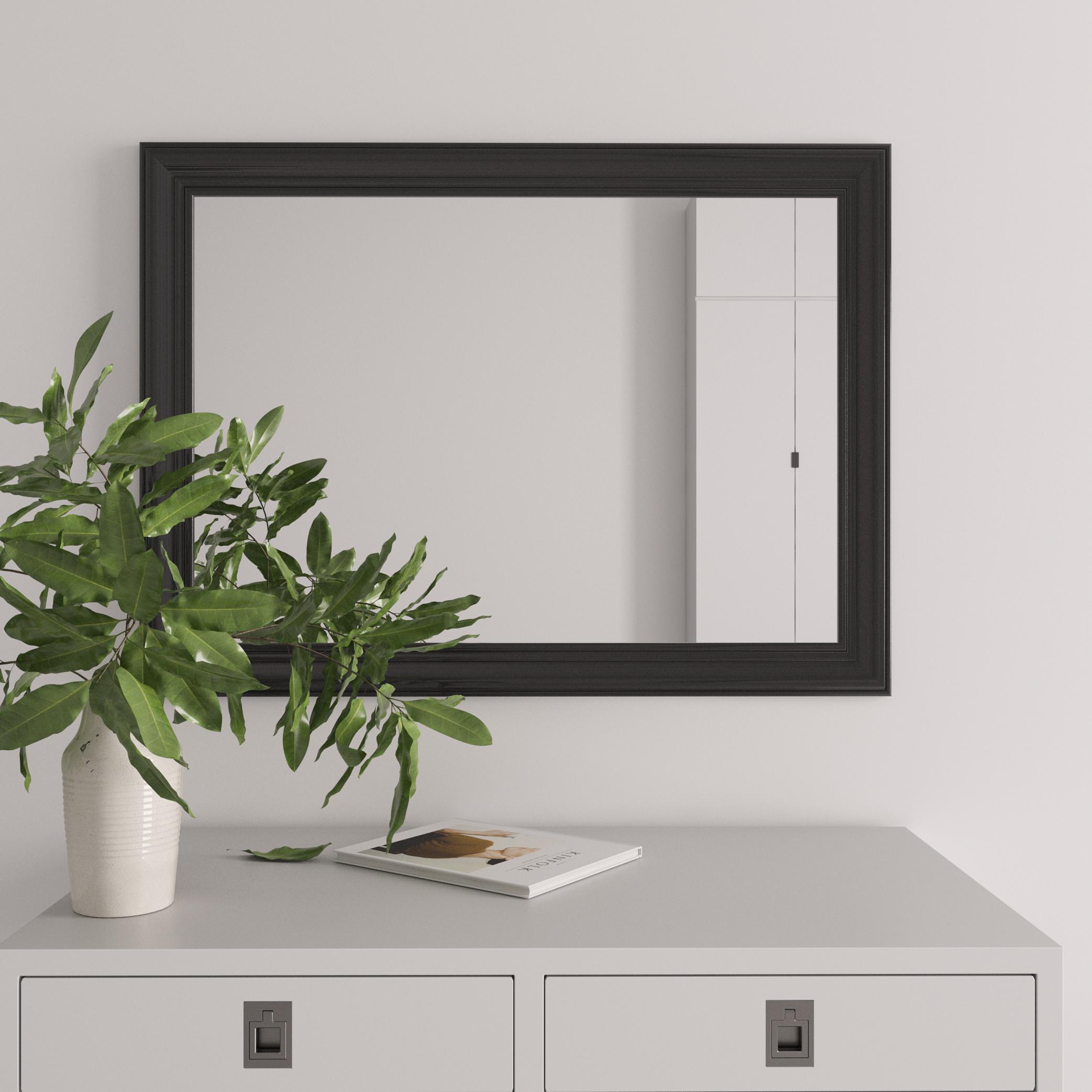 Зеркало прямоугольное Black Mirror на стену 80х60 Черный (5826-101)