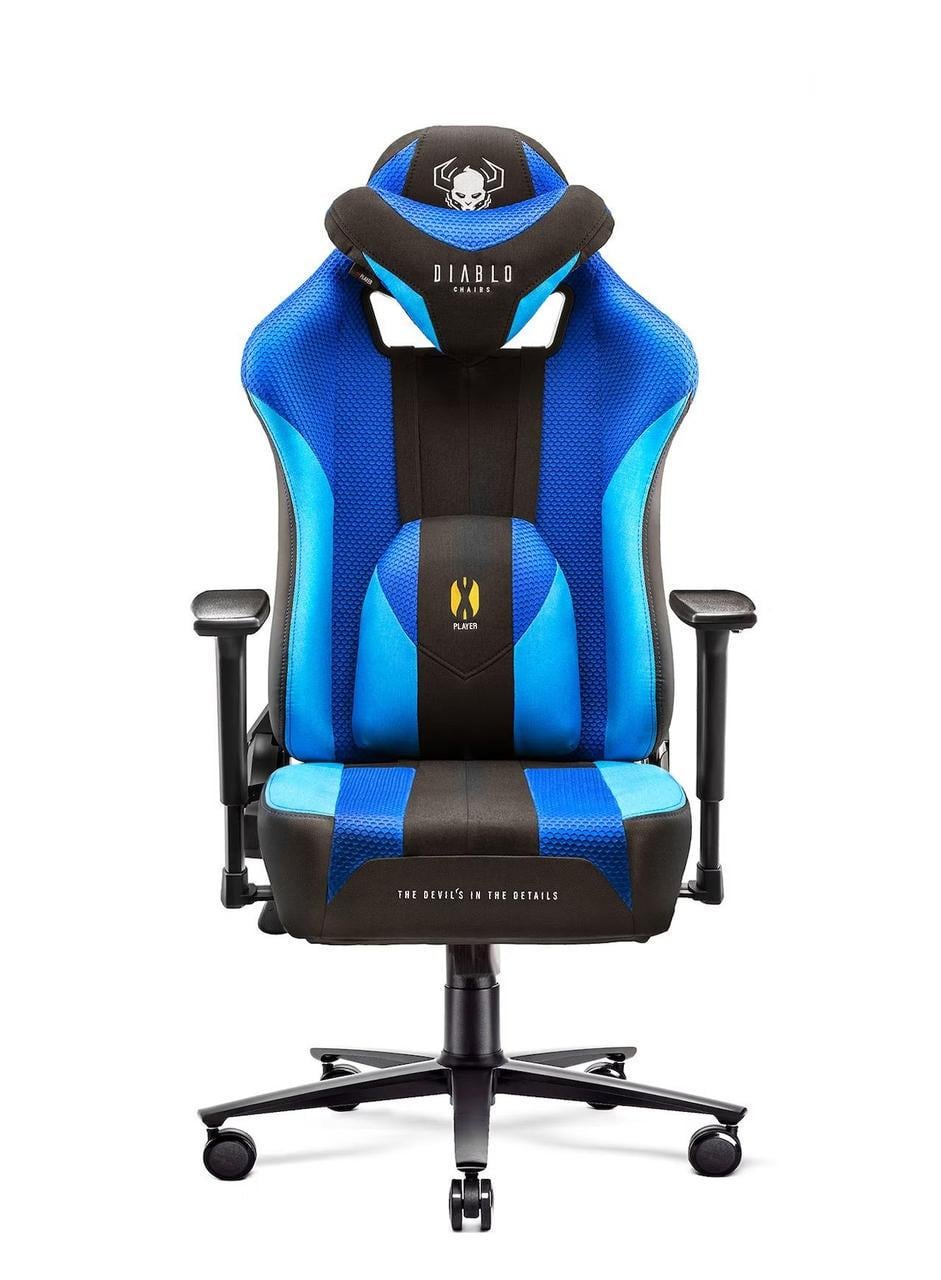 Крісло комп'ютерне для геймера Diablo Chairs X-Player 2.0 Normal Size Black/Blue (464174) Крісло комп'ютерне для геймера Diablo Chairs X-Player 2.0 Normal Size Black/Blue (464174)