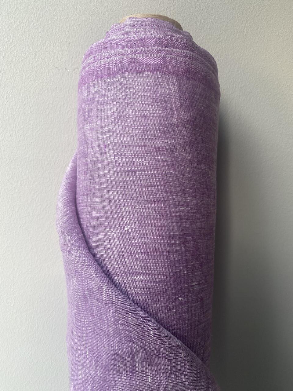 Ткань LINEN PLUS 100% лен 150 см 44/78 Фиолетовый меланж