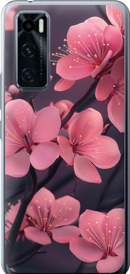 Чехол на Vivo V20 SE Пурпурная сакура (6075u-2128-42517)