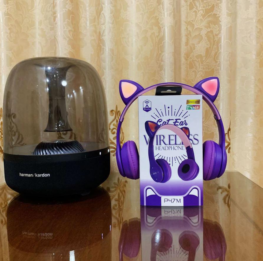 Наушники беспроводные Cat Ear P47M с кошачьими светящимися ушками Purple - фото 6 Наушники беспроводные Cat Ear P47M с кошачьими светящимися ушками Purple - фото 6