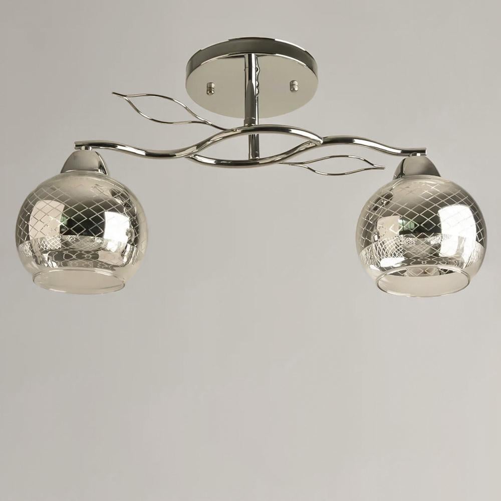 Люстра стельова Light House SH-19530/2 CR з візерунком 480х180х240 мм Хром