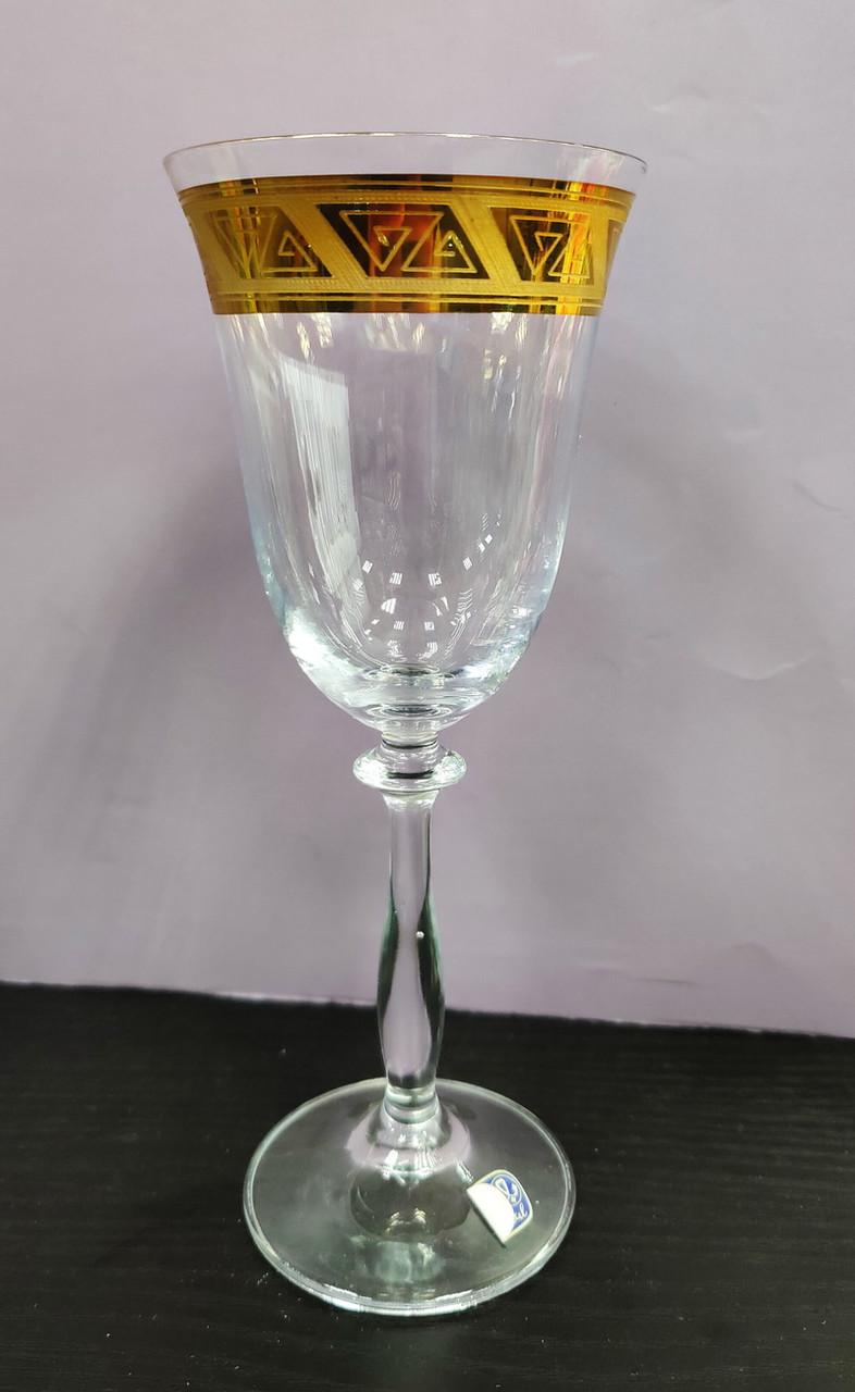 Набір фужерів для вина Bohemia Angela 250 мл х 6 шт. Золотий (40600/250/G) - фото 1 Набір фужерів для вина Bohemia Angela 250 мл х 6 шт. Золотий (40600/250/G) - фото 1