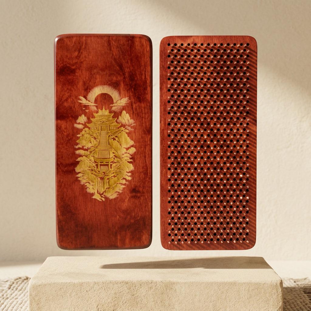 Доска Садху Krok Храм омедненные гвозди 10 мм Вишня (TY-019-2)